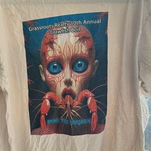 Comfort Colors White Tee with Blue Graphic